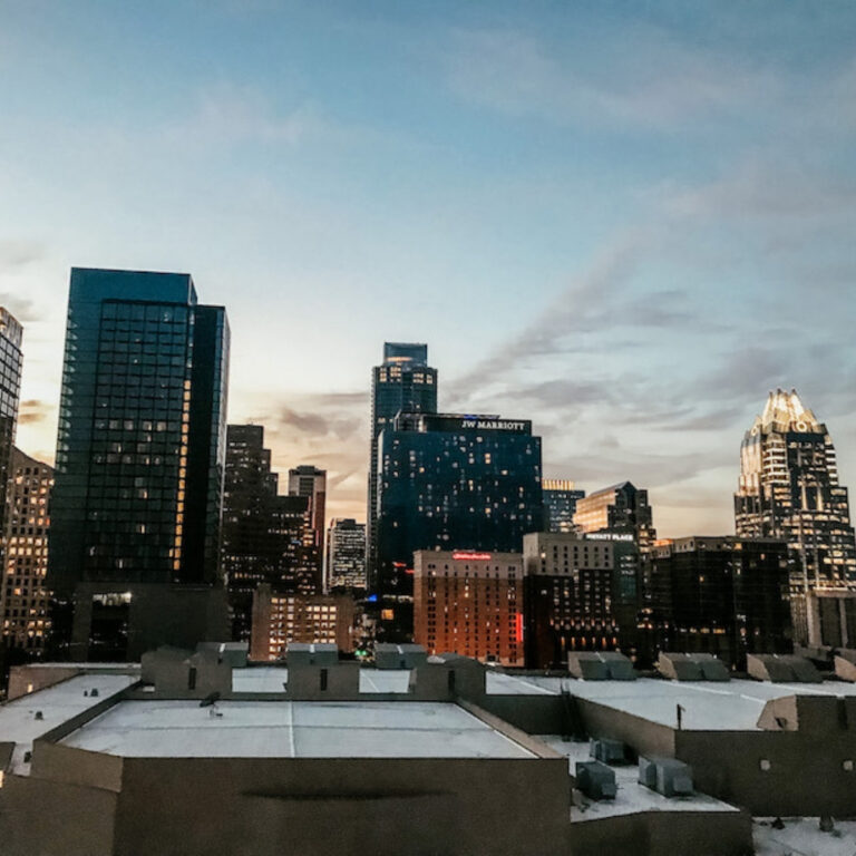 skyline from downtown Austin