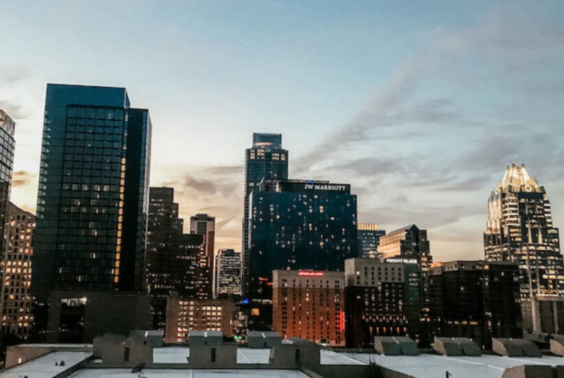 skyline from downtown Austin