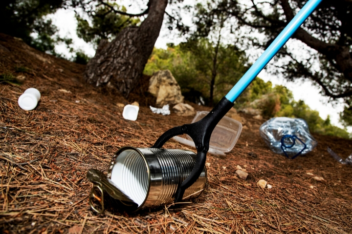 trash clean up at a local park