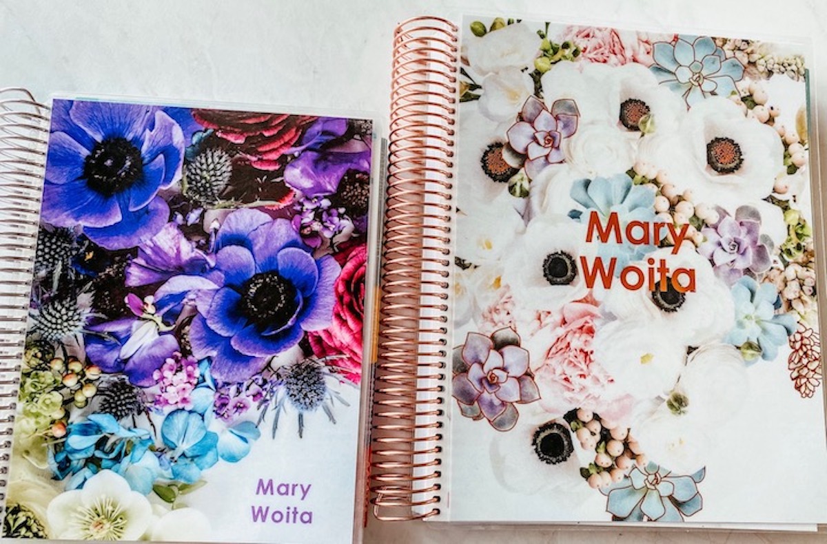 Erin Condren life planner covers in florals